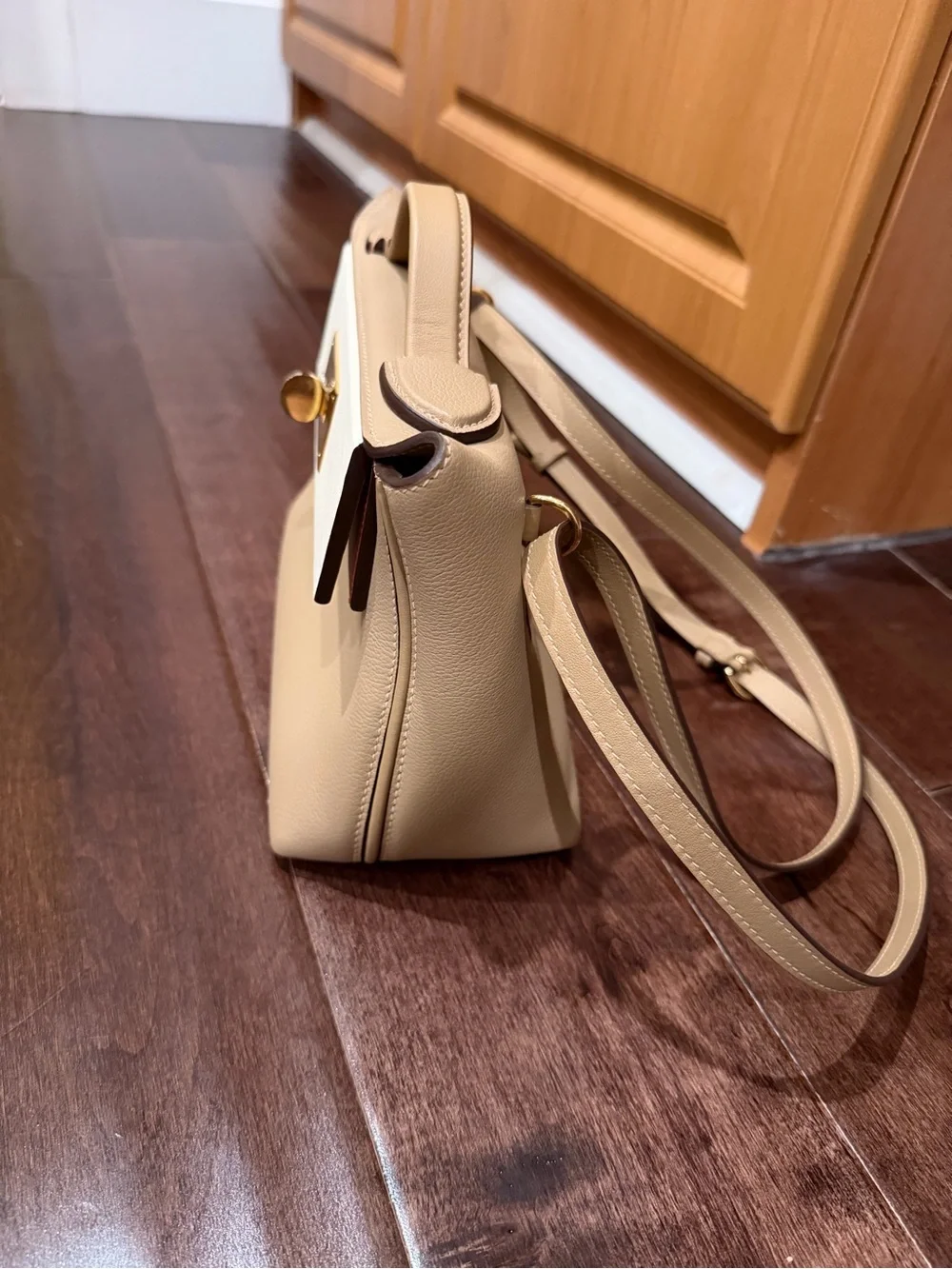Designer Inspired 2424 Bag in Biscuit color
